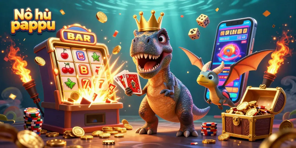 Nổ hũ pappu slot machine scene with vivid characters and exciting jackpot elements.