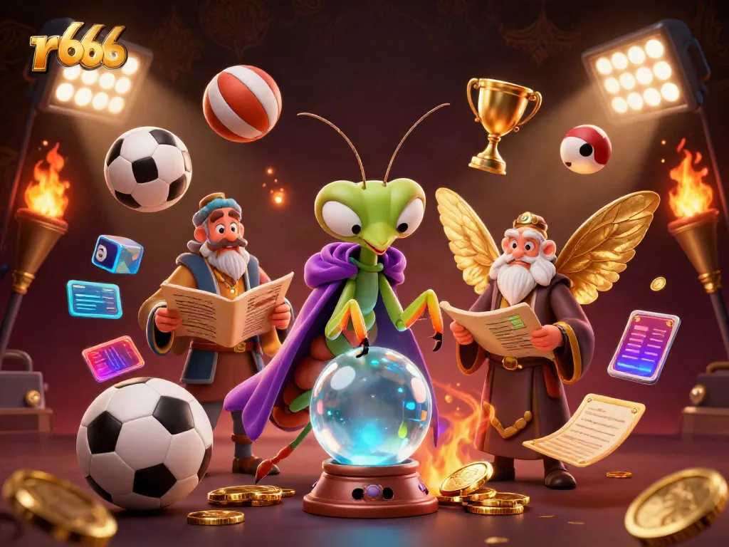 Engage with r666's vibrant casino scene showcasing a fortune teller, wise moth, and dynamic gaming elements.