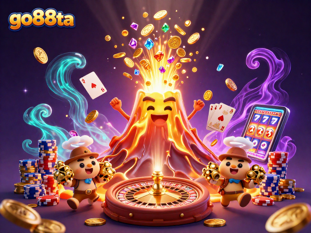 Experience thrilling gameplay with go88ta as golden volcanoes erupt coins and treasure.