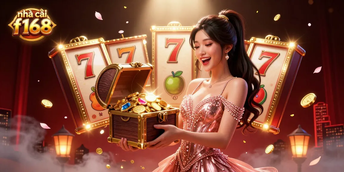 Experience the thrill of casa cược with nhà cái f168 in this dynamic 3D illustration filled with golden treasures.