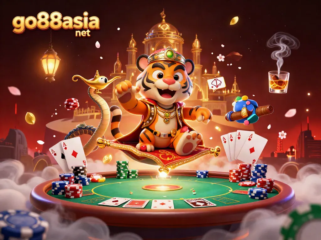 Experience the thrilling world of go88asia net with vibrant casino elements and enchanting characters.