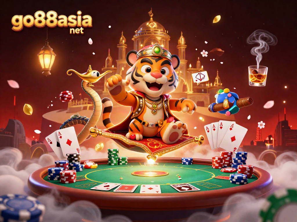 Experience the thrilling world of go88asia net with vibrant casino elements and enchanting characters.