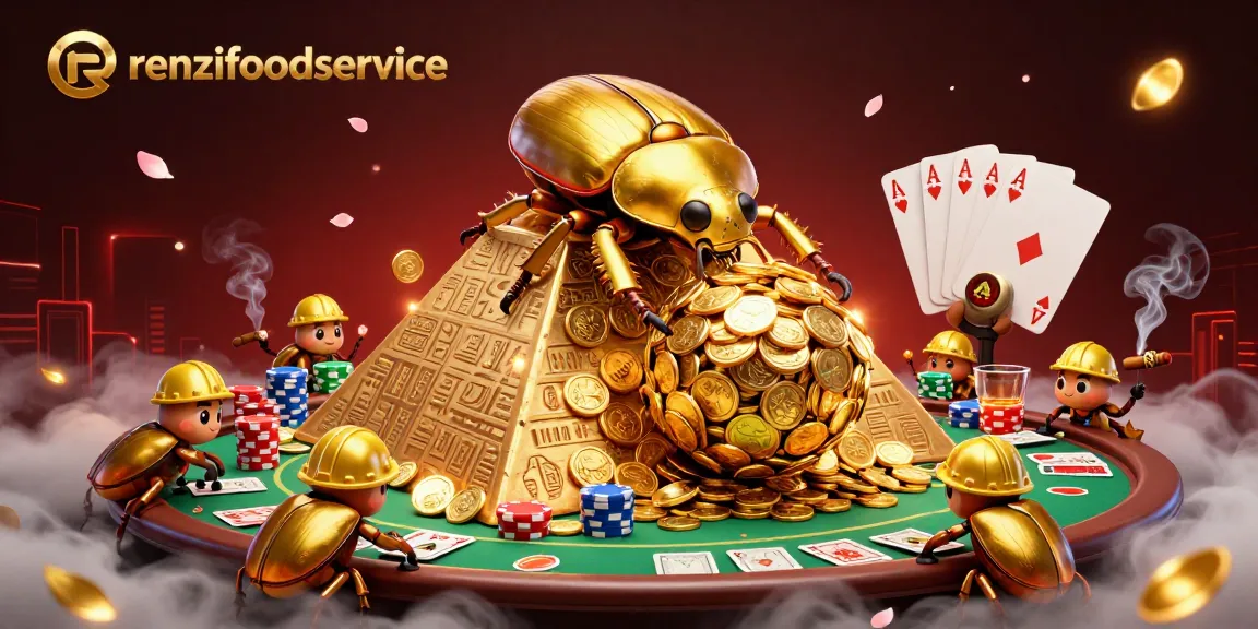 Renzi Foodservice players enjoy classic card games with golden beetles and rich casino symbols.