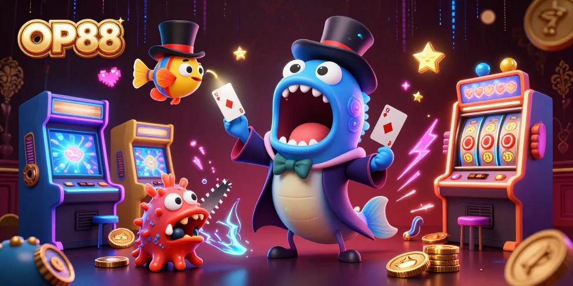 OP88 showcases thrilling gameplay with a magical deep-sea theme and vibrant casino elements.