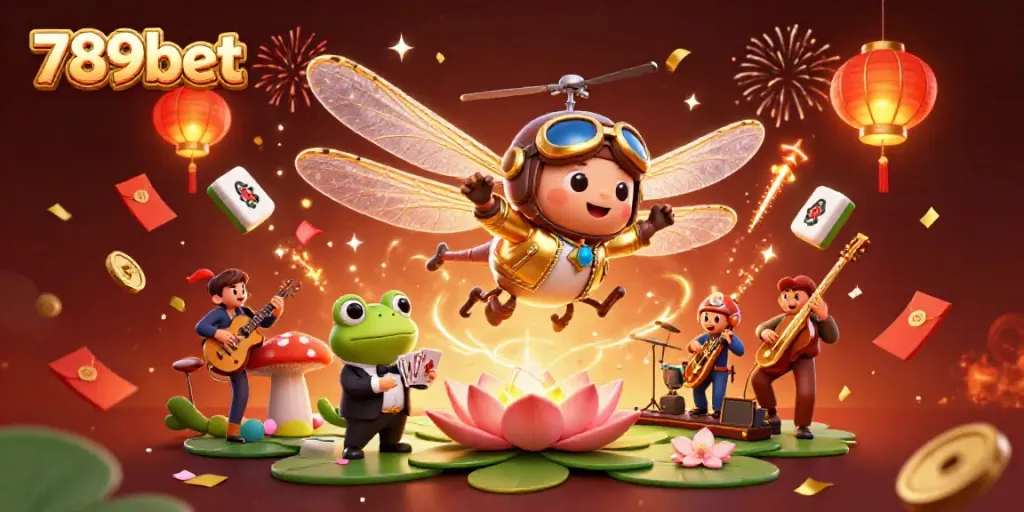 Experience the thrills of 789bet with vibrant casino action and engaging characters in this 3D illustration.