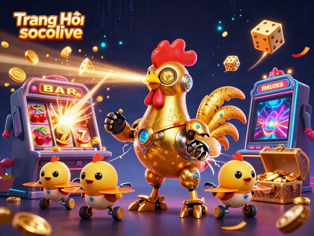 Play exciting games at Trang Chủ socolive with dynamic golden rooster and coins