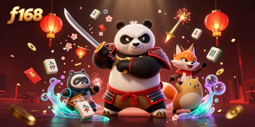 Engage with f168's thrilling gaming world, featuring vibrant casino characters and enchanting visuals.