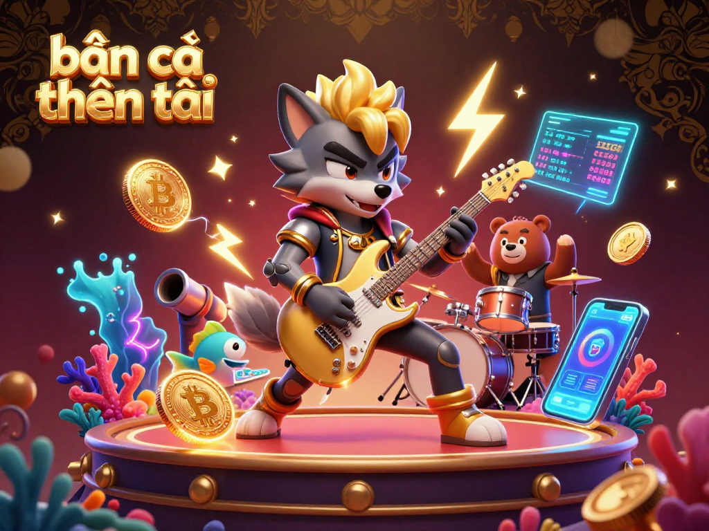 Engage in the bắn cá thần tài experience with vibrant sea creatures and electrifying casino elements.