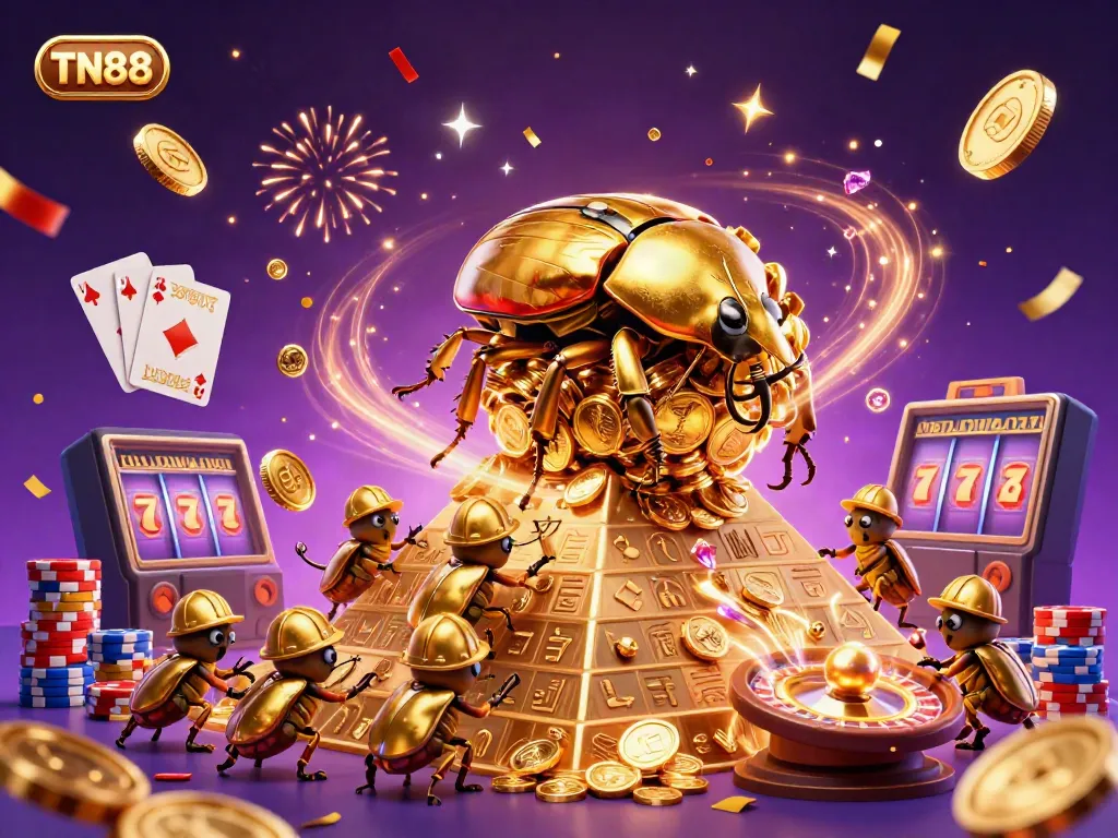 Experience the energetic TN88 gaming adventure with colorful details and magical elements.