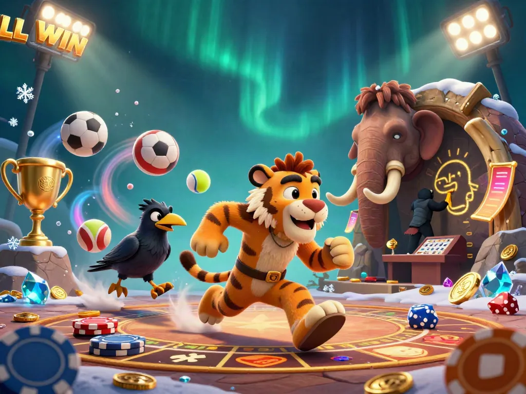 Experience thrilling games at LL WIN's casino with vibrant characters and dynamic elements.