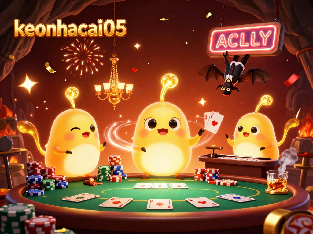 Experience excitement at keonhacai05 with vibrant glowworms lighting a thrilling poker night
