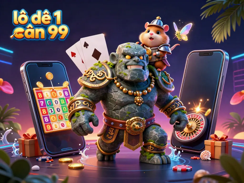 Experience thrilling lô đề 1 ăn 99 action with magical characters and vibrant gambling elements.