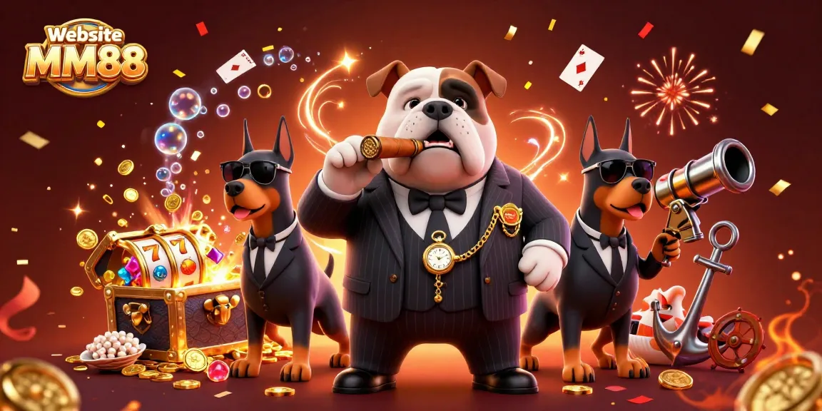Engage in thrilling gaming adventures at Website MM88 with vibrant 3D casino elements and characters.