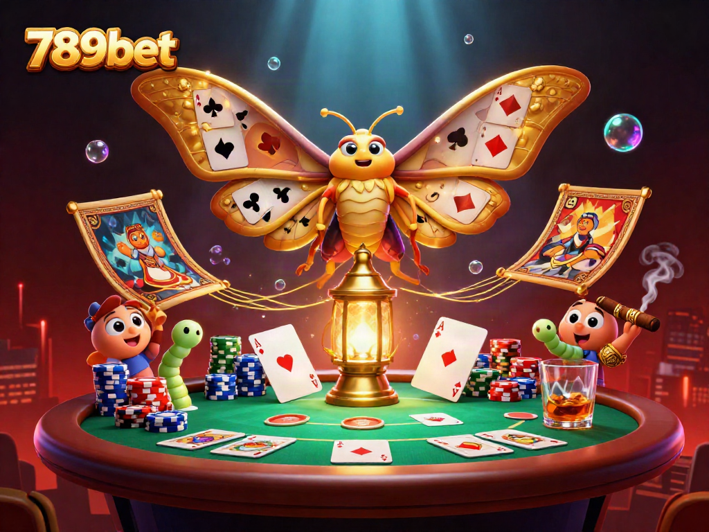 Experience the thrill of casino games with 789bet's vibrant 3D illustration showcasing poker action.