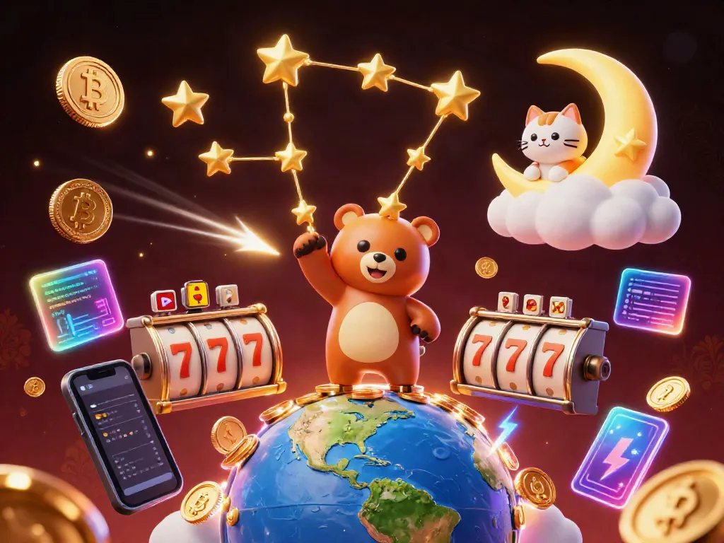 Experience the thrilling world of lu88 with a constellation bear collecting coins, making big wins possible.