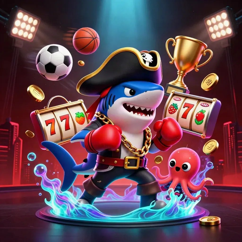 Pirate shark, boxing pufferfish and coin-juggling octopus amid casino sports chaos