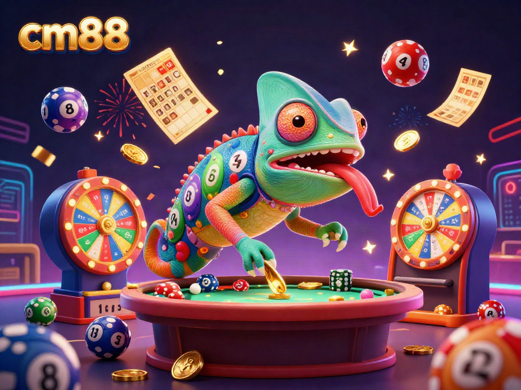 Engage in the thrilling world of cm88 with a colorful casino scene, showcasing vibrant gaming elements.