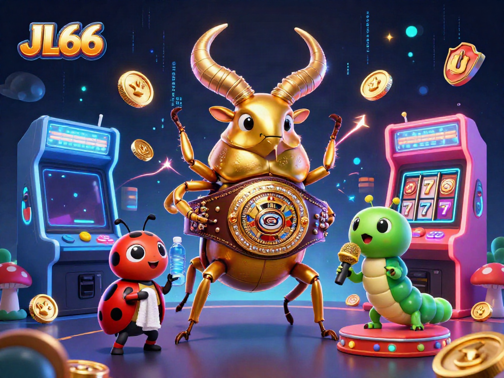 Engage with the colorful world of JL66 casino featuring vibrant characters and arcade-style elements.