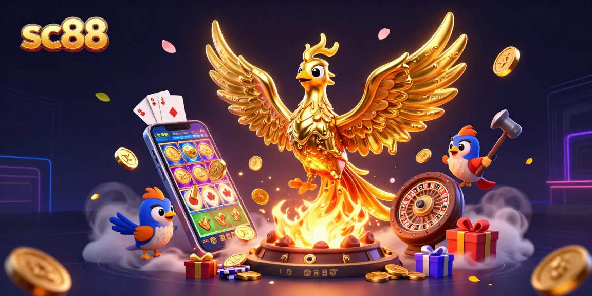 Engage with the sc88 exciting casino world featuring dynamic golden phoenix and gaming elements