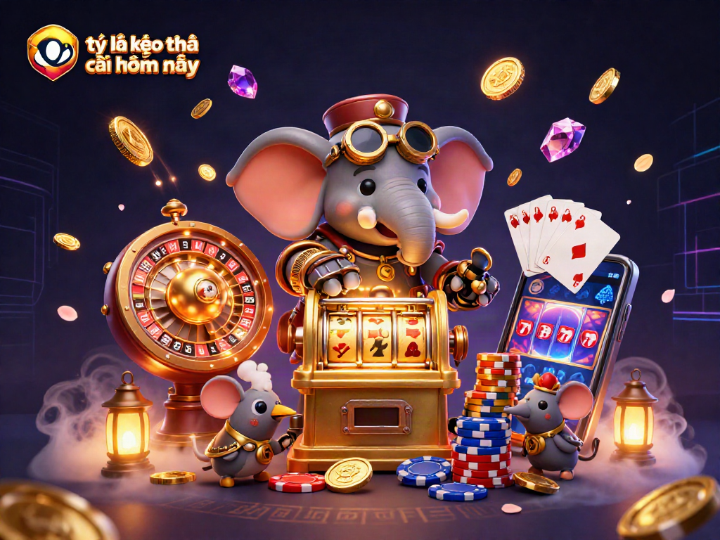 Spin and win with tỷ lệ kèo nhà cái hôm nay in a vibrant 3D casino scene.