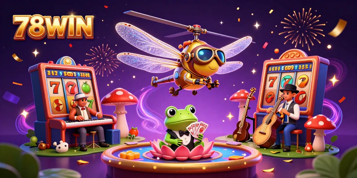 Engage with 78WIN's vibrant casino scene featuring thrilling slot characters and dynamic game elements.