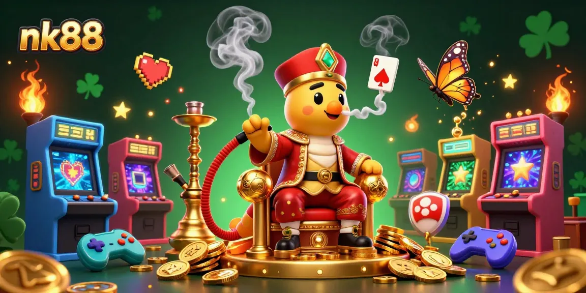 nk88 engages players with a vibrant 3D casino world featuring rich symbols and immersive gaming.