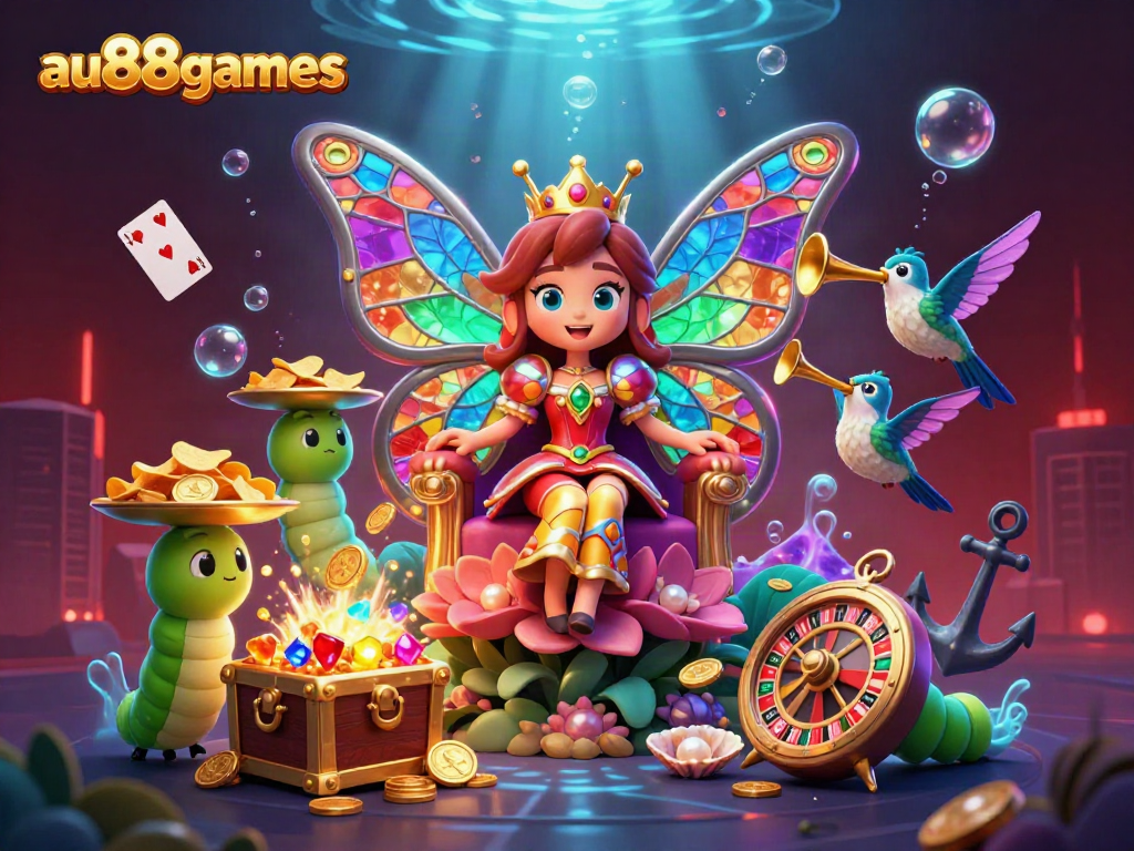 Experience thrilling gaming moments with au88games illustrated in vibrant, high-quality casino scene.