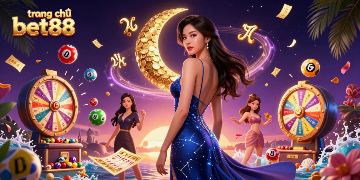 Experience winning with the trang chủ bet88 lottery and casino games in a vibrant 3D illustration.