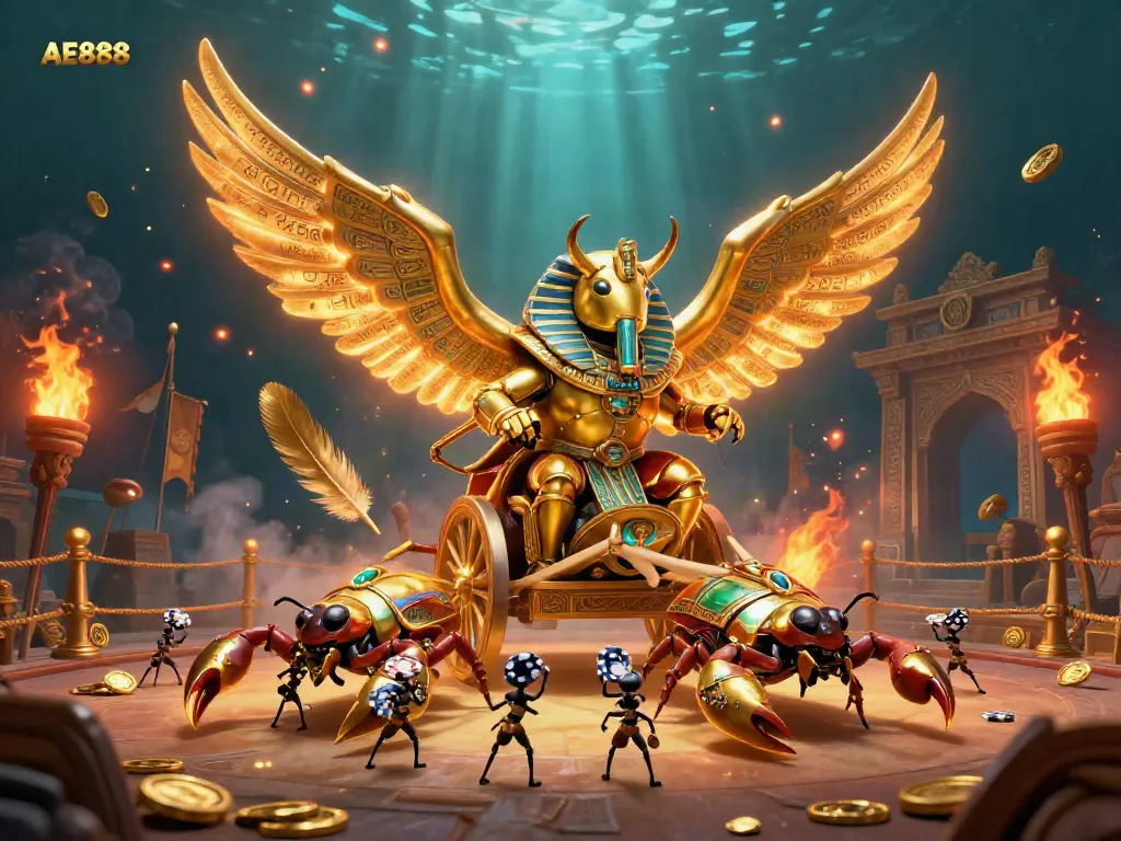 Join the adventure in the AE888 casino with vibrant colors and dynamic gambling elements.