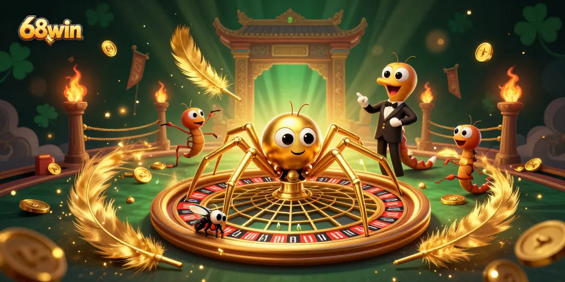 Experience thrilling bets with 68win in this dynamic casino-themed 3D illustration.