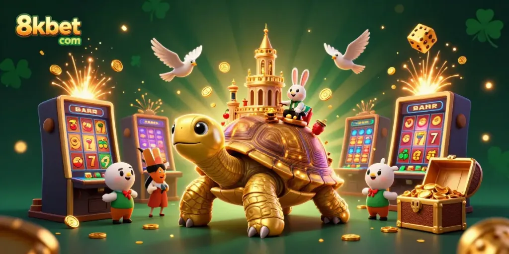 Experience thrilling gameplay at 8xbet com with a vibrant casino scene featuring engaging characters and elements.