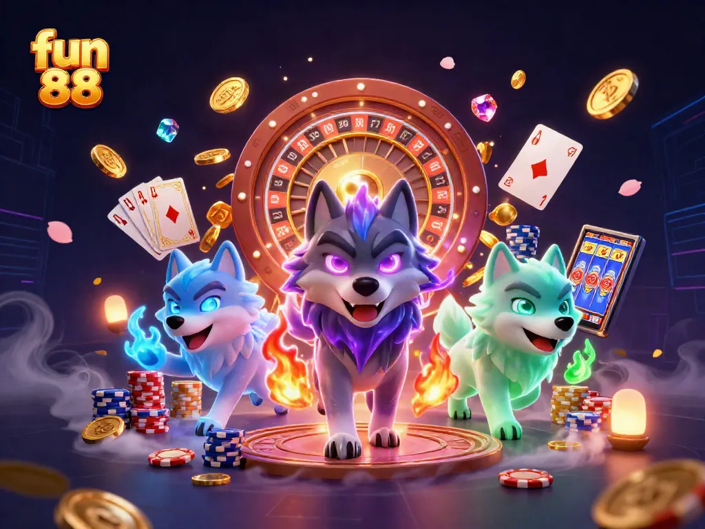 Join the excitement with fun 88 at a bustling online casino featuring dynamic gaming elements.