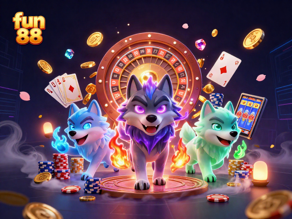 Join the excitement with fun 88 at a bustling online casino featuring dynamic gaming elements.