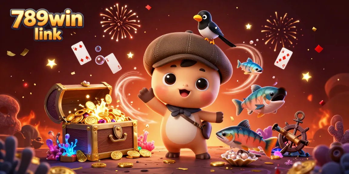 Experience thrilling wins with the 789win link in this vibrant casino-themed illustration.