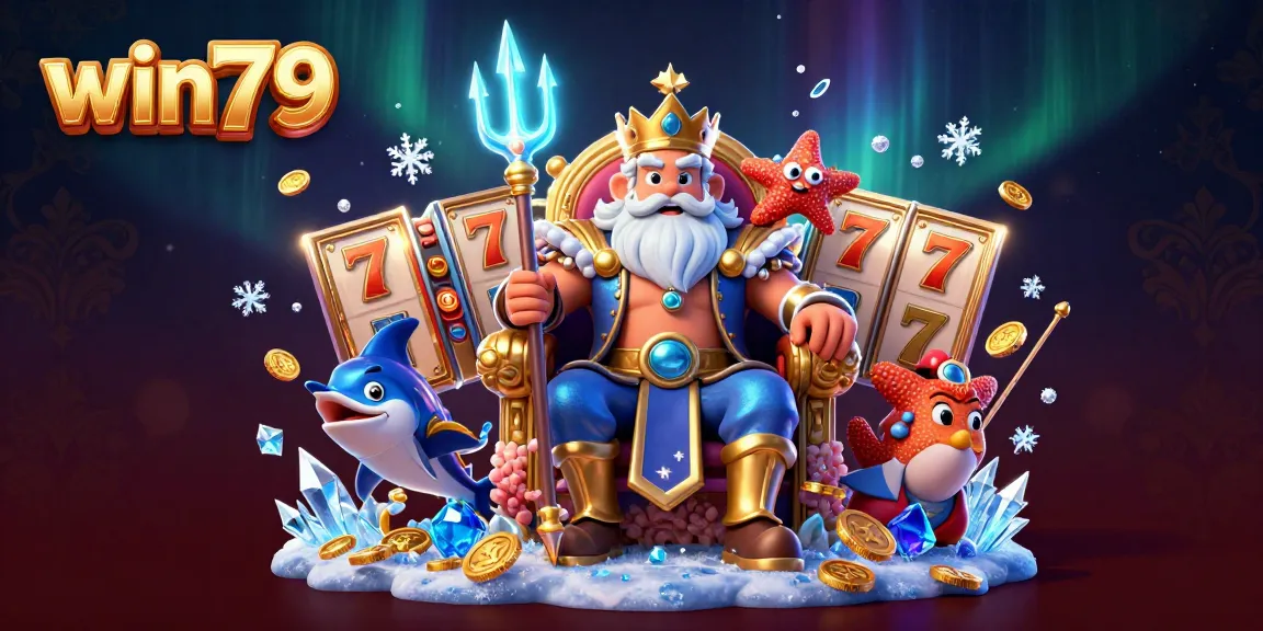 Win79's vibrant slot gaming experience featuring Neptune and dynamic casino elements.