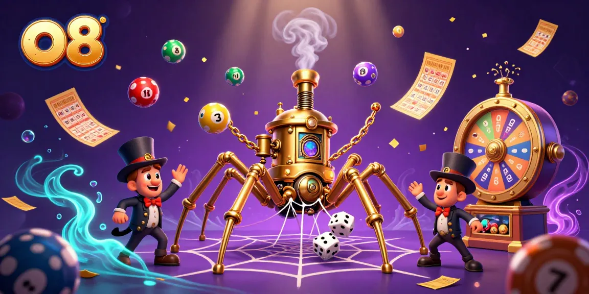 Engage with o8's casino fun as a 3D steampunk spider weaves a golden web of luck