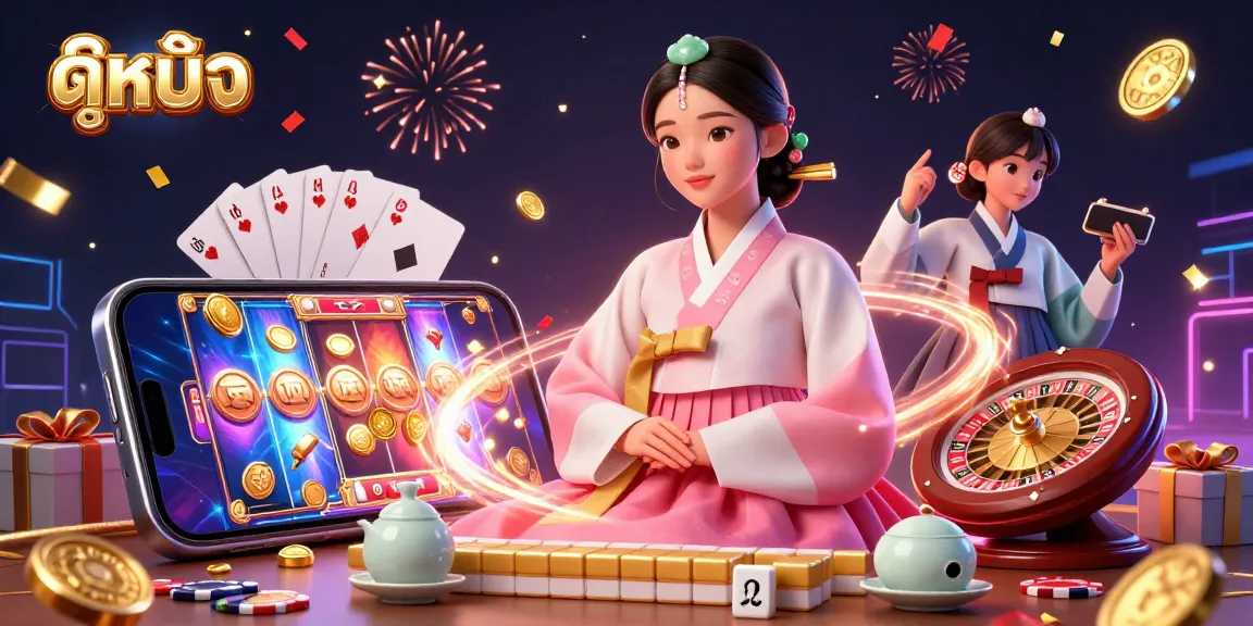 Spin the slots featuring ดูหนังออนไลน์ within an ultra-detailed casino setting with vibrant elements.