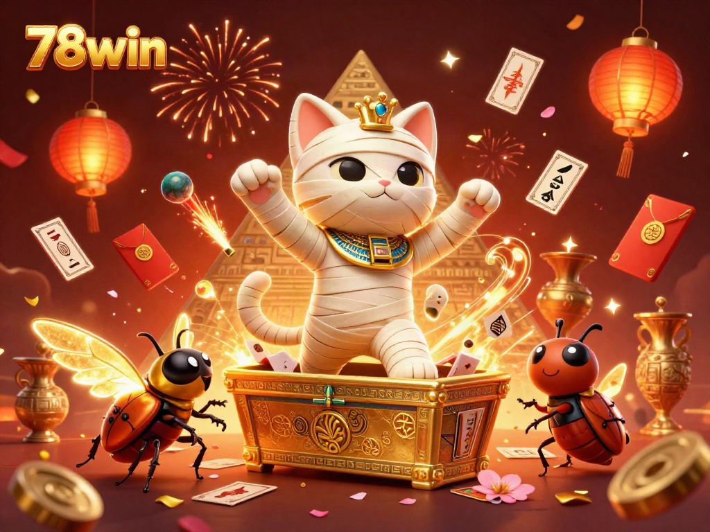 Experience thrilling wins at 78win with a vibrant casino scene shimmering with fortune.