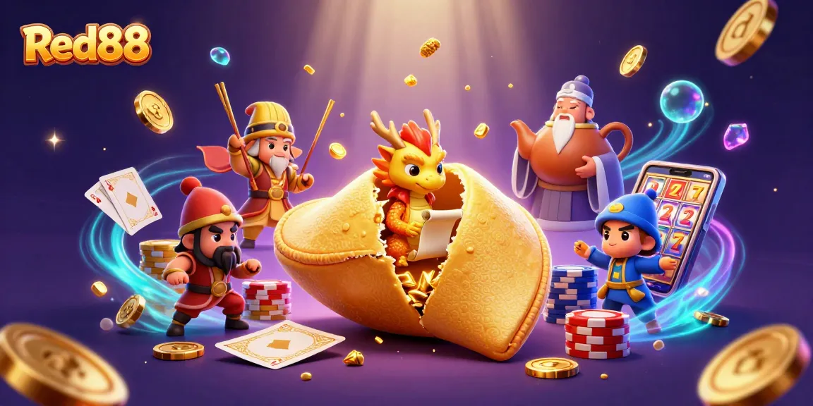 Experience thrilling wins with Red88's vibrant casino adventure featuring lucky charms and golden treasures.