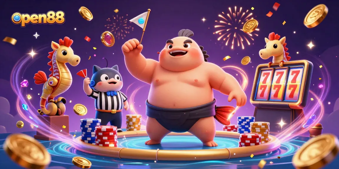 Experience the excitement of open88 with vibrant characters and dynamic casino elements.