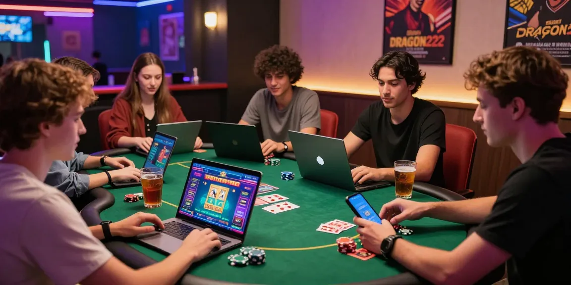 Exciting gaming scene illustrating friends exploring daftar DRAGON222 opportunities with vibrant atmosphere.