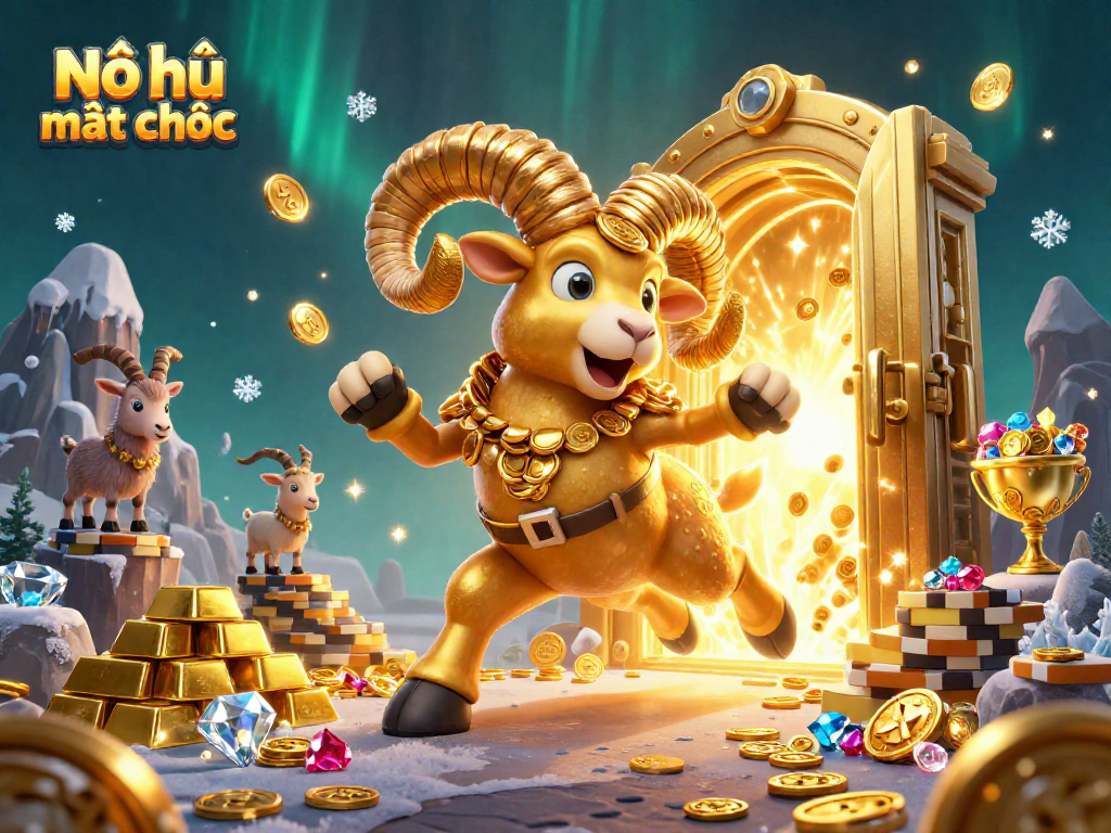 Experience the excitement of Nổ hũ đường mạt chược with a vibrant 3D illustration featuring jackpots and treasures.