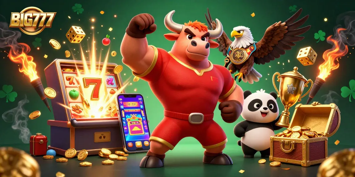 Experience excitement with BIG777 in a vibrant casino scene featuring action-packed elements.