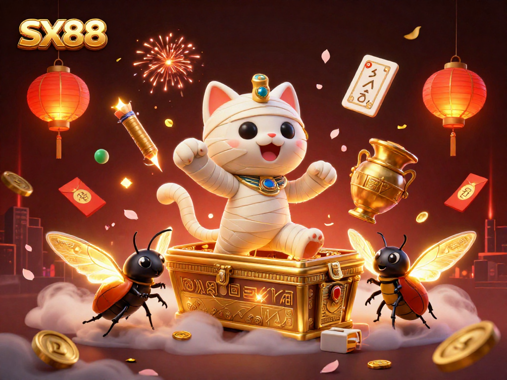 SX88 celebrates big wins with vibrant casino elements and a unique 3D scene.