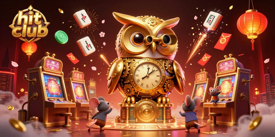 Experience the thrill of the hit club casino with a dazzling 3D owl, vibrant characters, and festive atmosphere.