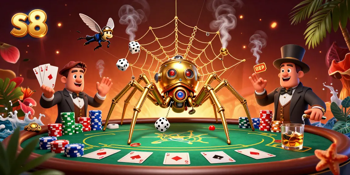 Experience the vibrant world of s8 with a steampunk-themed casino illustration featuring dynamic gaming elements.