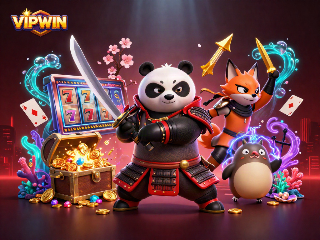 Experience the excitement of VIPWIN with a dynamic 3D illustration showcasing thrill and winning.
