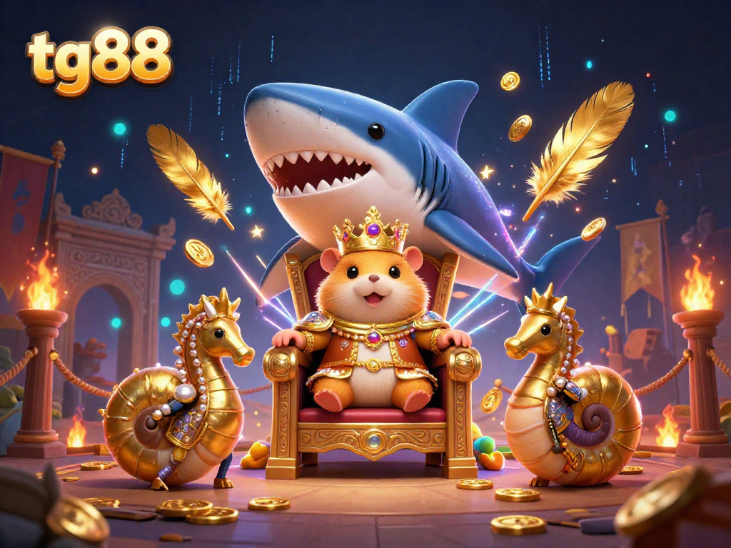 Experience thrilling gameplay at tg88 with an epic hamster king and dynamic casino elements.