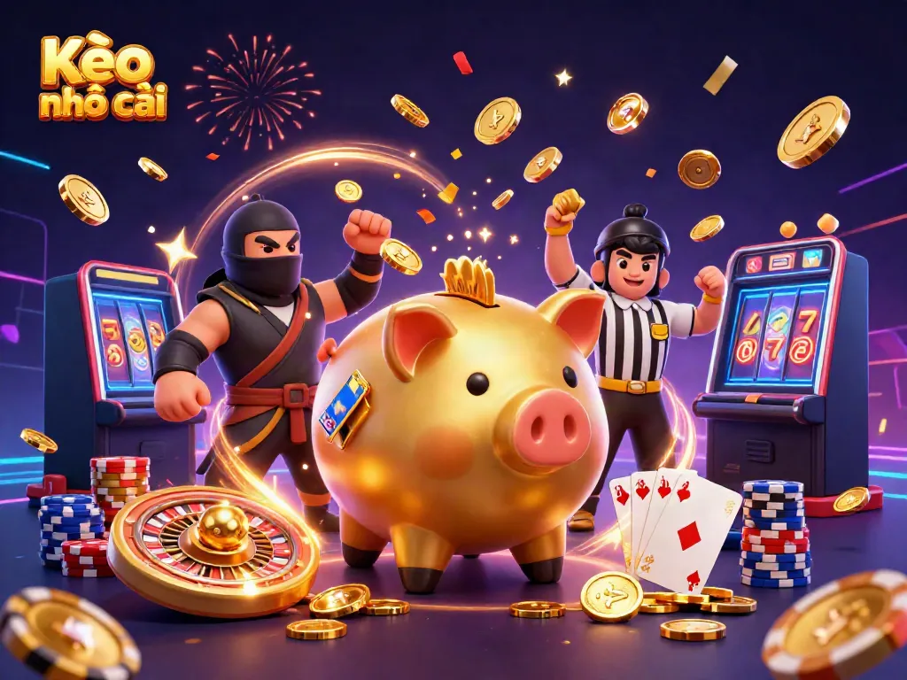 Experience thrilling action with Kèo nhà cái as characters battle, coins fly, and excitement builds!