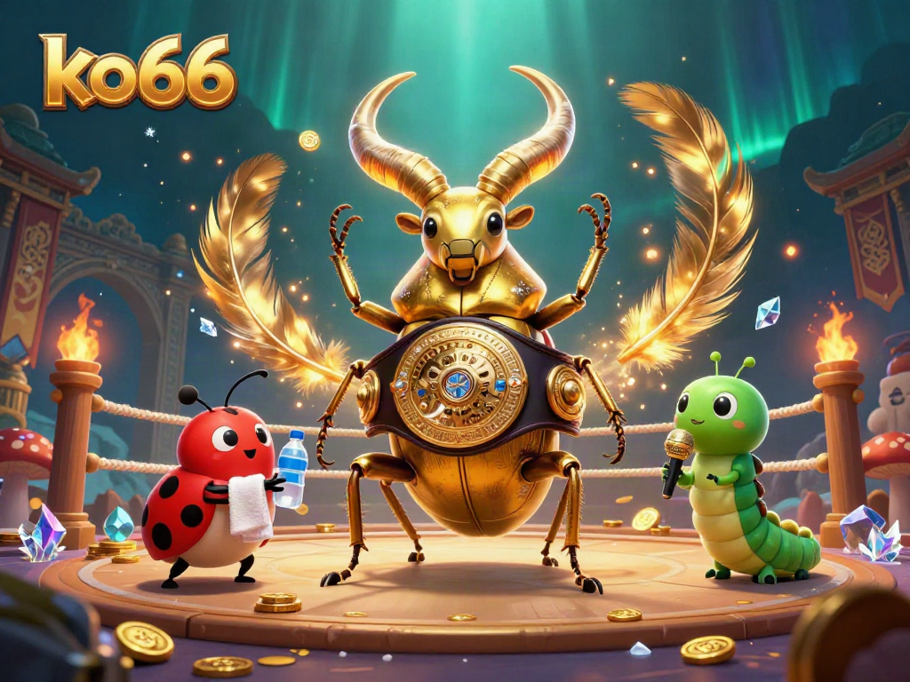 Experience thrilling games at ko66 with vibrant visuals and energetic characters in a dynamic casino scene.